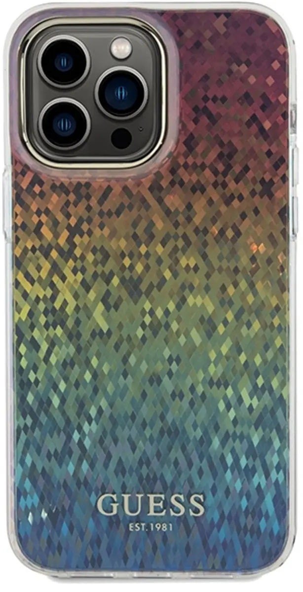 Guess iPhone 13 Pro Max Disco Etui - IML Technologie - Meerkleurig