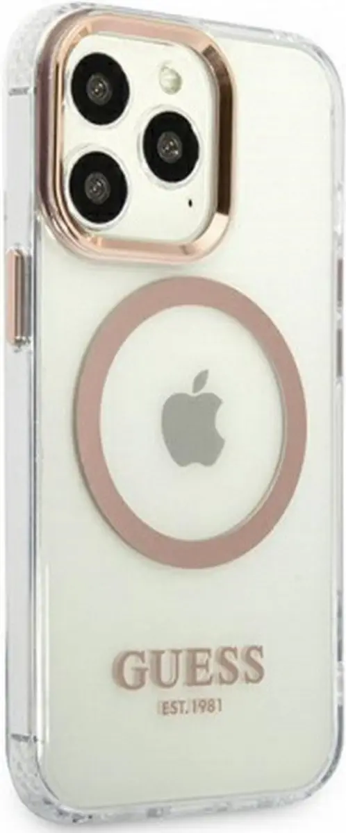 GUESS Translucent Back Case - iPhone 13 Pro Max - Goud - MagSafe