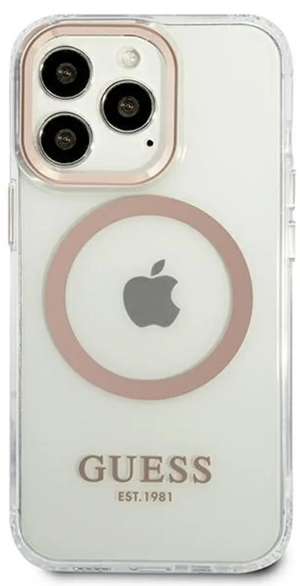 GUESS Translucent Back Case - iPhone 13 Pro Max - Goud - MagSafe