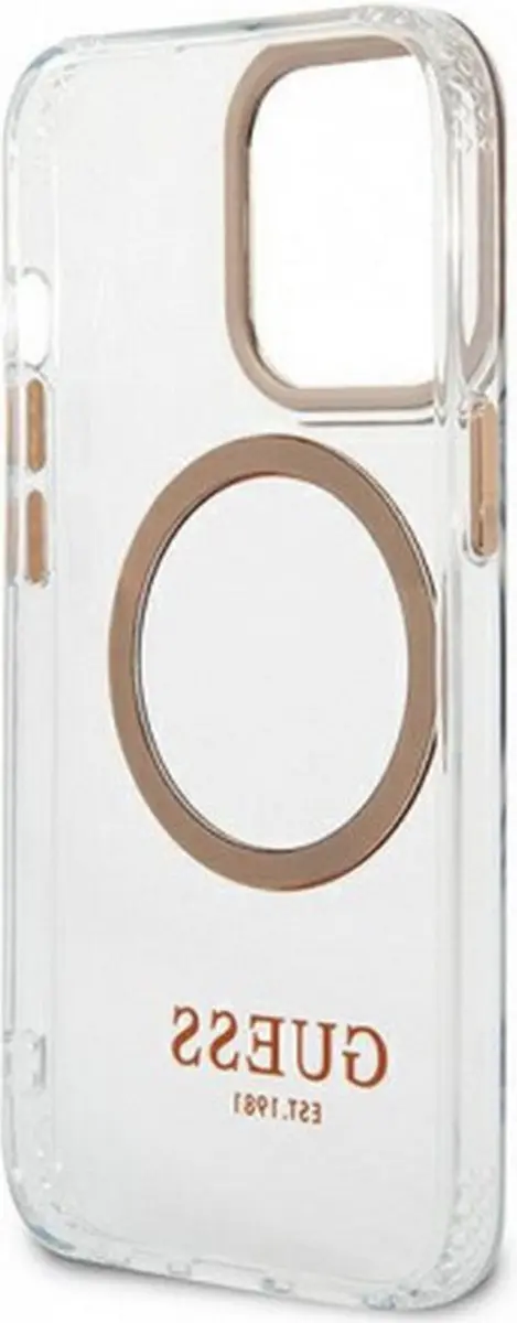 GUESS Translucent Back Case - iPhone 13 Pro Max - Goud - MagSafe