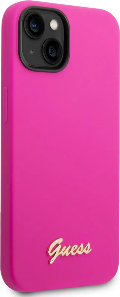 GUESS iPhone 14 Plus Silicone Hoes - Fuchsia - MPN 3666339064938