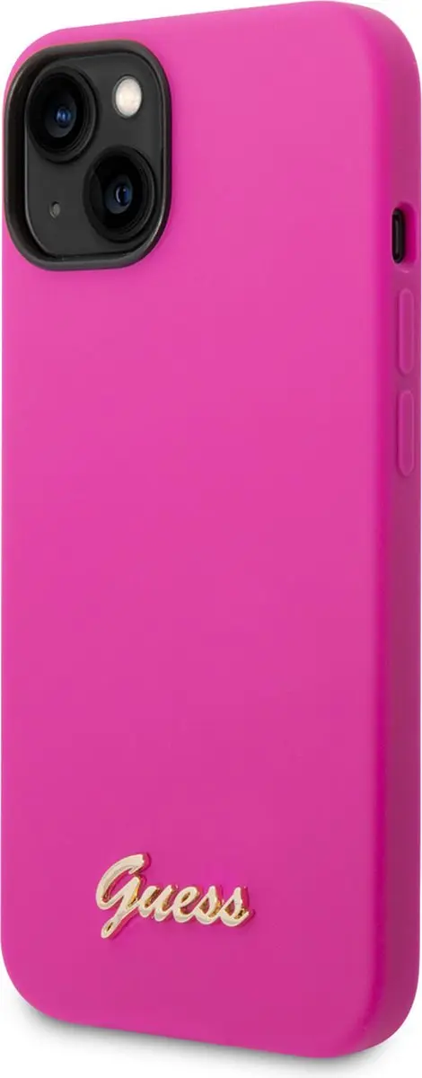 GUESS iPhone 14 Plus Silicone Hoes - Fuchsia - MPN 3666339064938