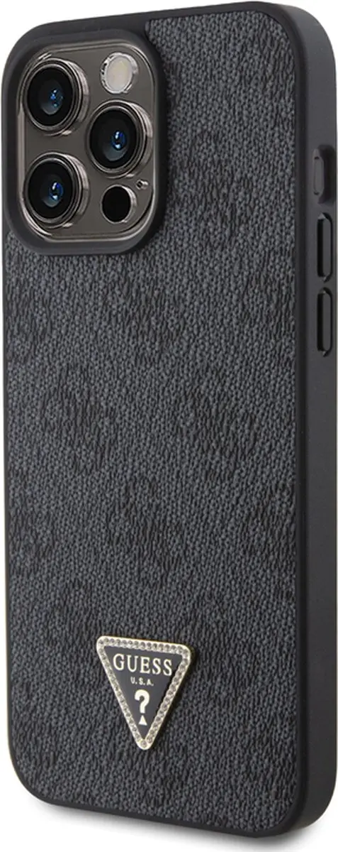 Guess 4G Triangle Logo Hoesje iPhone 15 Pro Max - Grijs