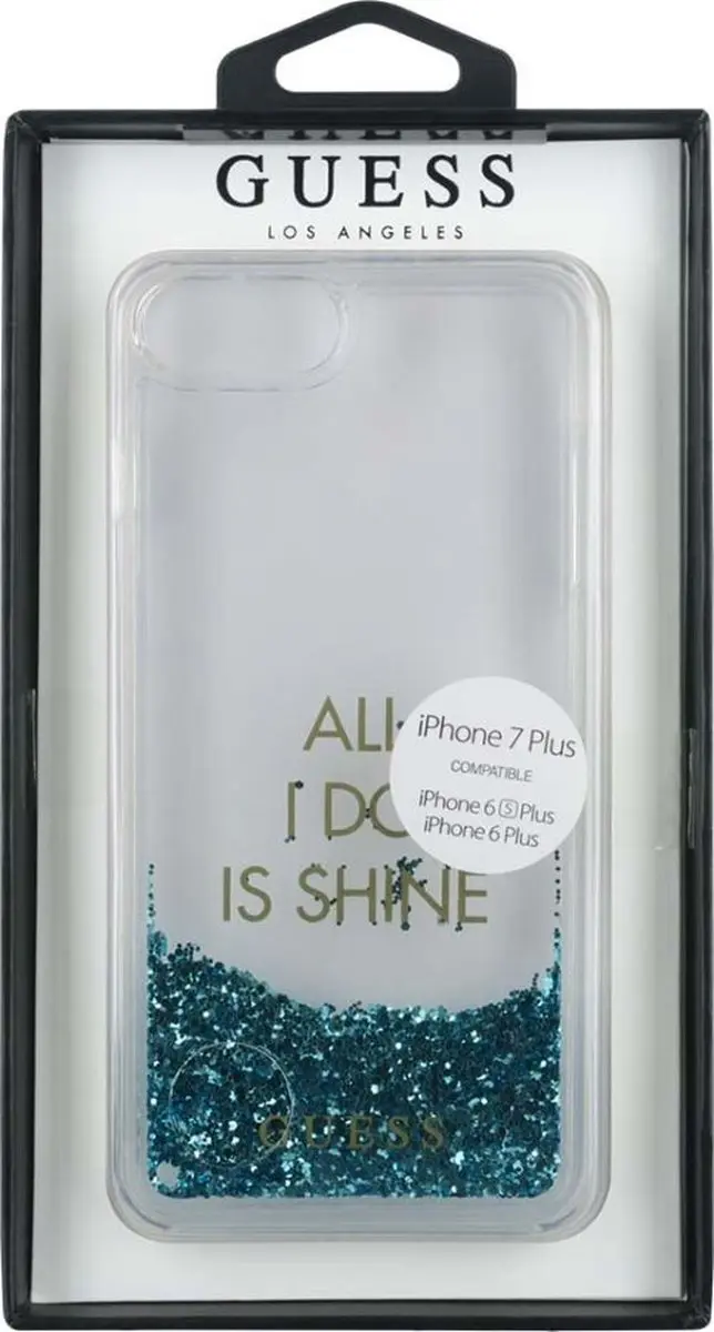 GUESS Palm Spring Glitter Case - Roze - iPhone 7 Plus