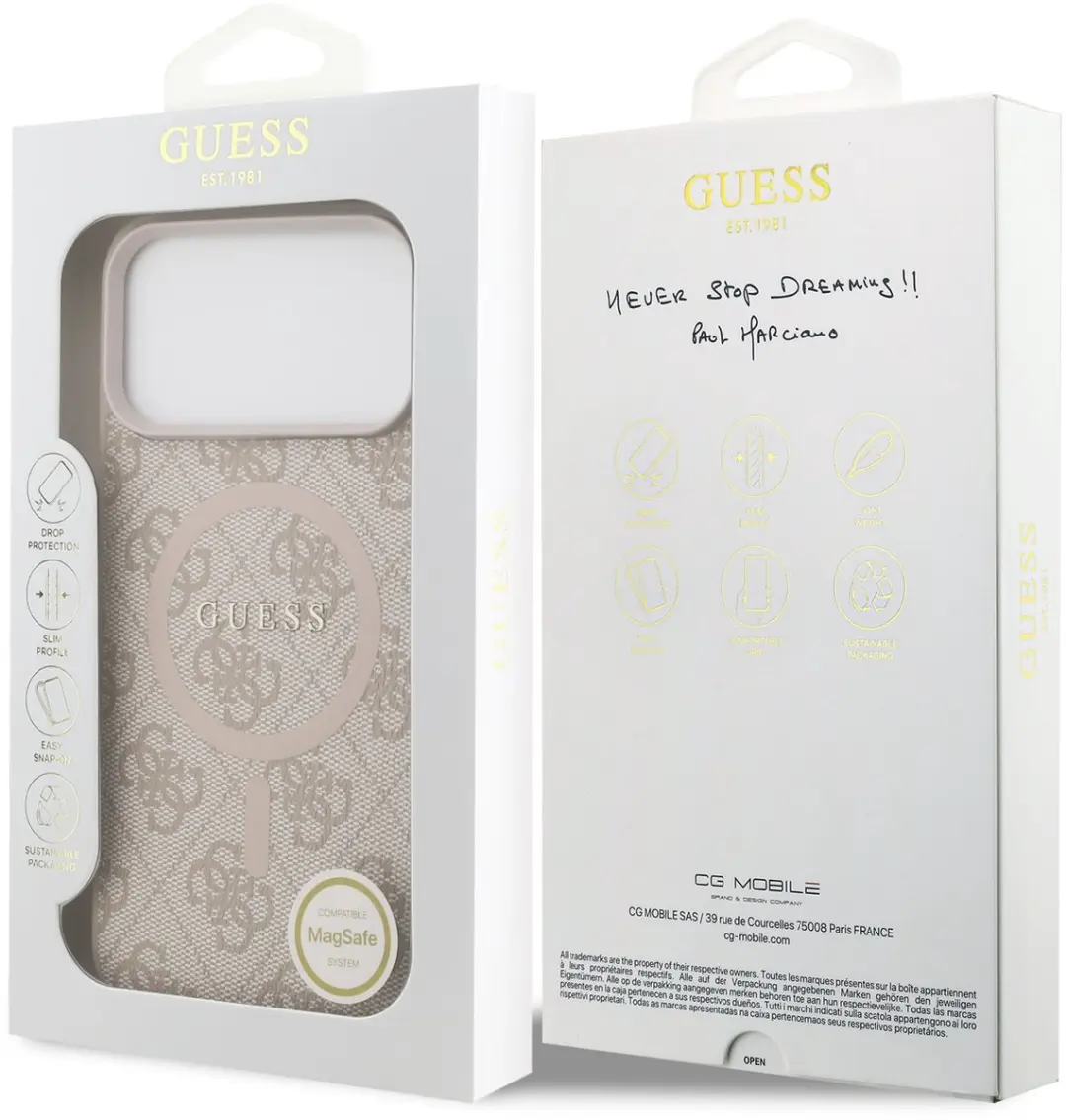 Guess Back Cover Case iPhone 17 Pro Max - Roze - MagSafe - 14675 - afbeelding 6 van 6