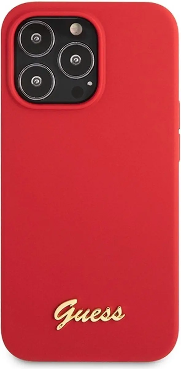 Guess Silicone Retro Back Case Rood - iPhone 13 Pro Max - afbeelding 6 van 6