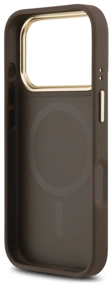 GUESS Case 4G Stripe Magsafe iPhone 17 Pro - Zwart