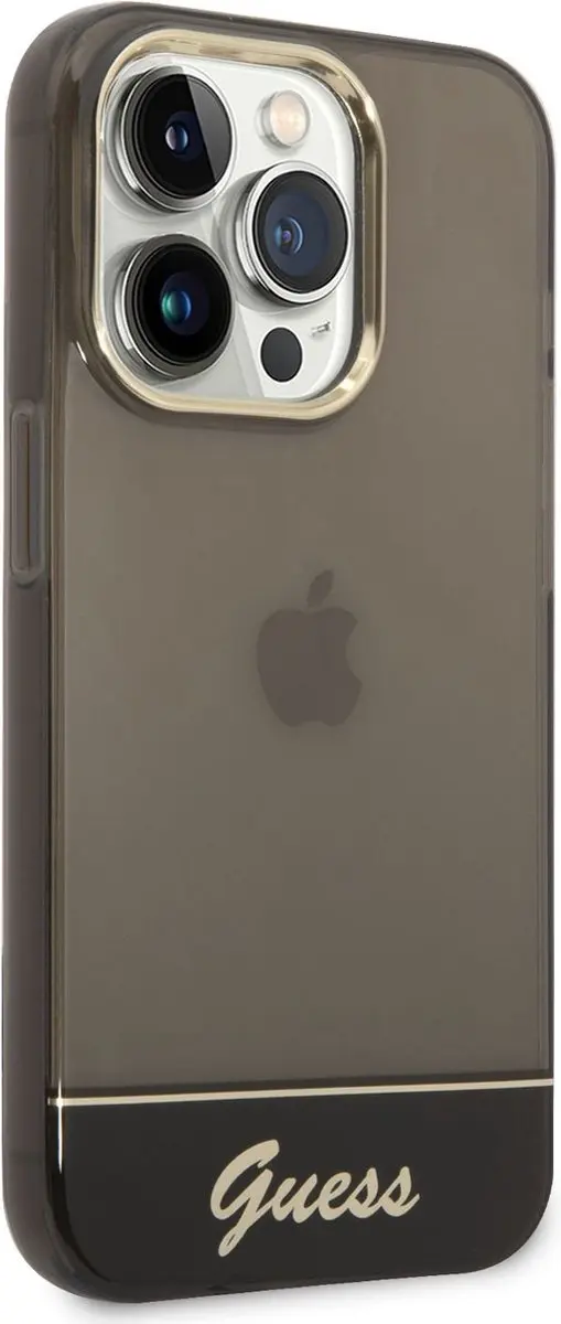 GUESS Translucent Hoes iPhone 14 Pro Max - Zwart