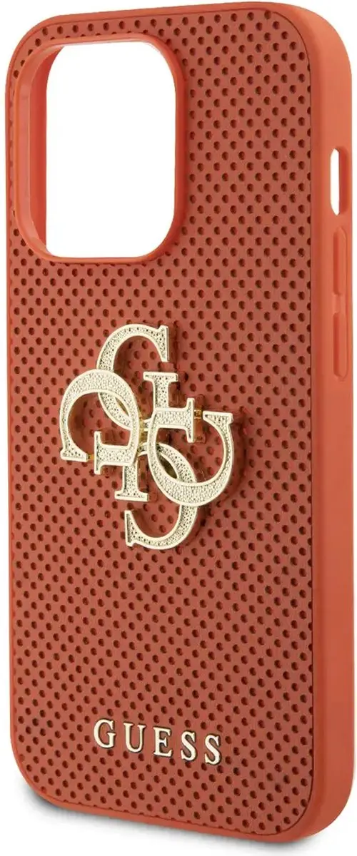 GUESS Glitter Case iPhone 15 Pro - Oranje