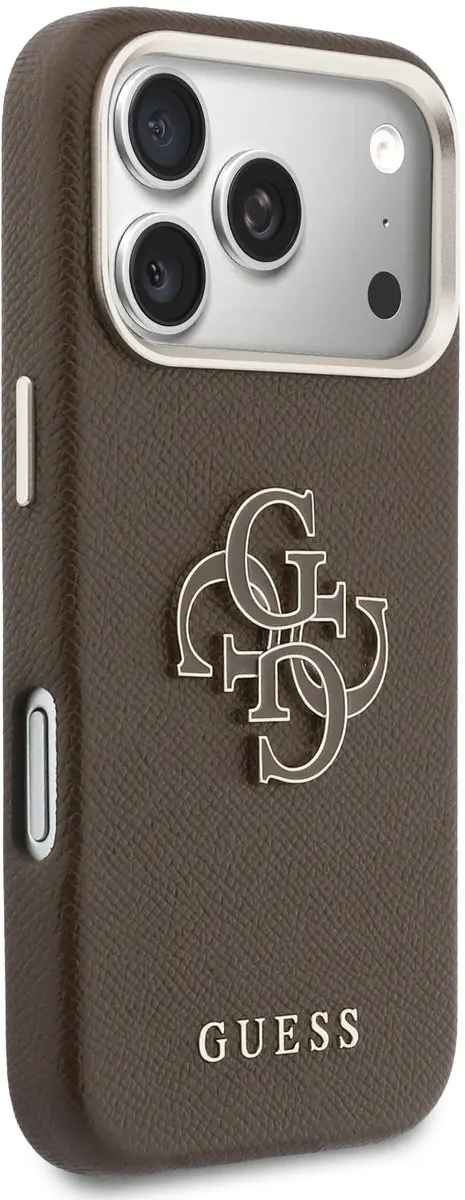 GUESS PU Resin Logo Backcover 14930 - iPhone 17 Pro - Bruin - afbeelding 6 van 6