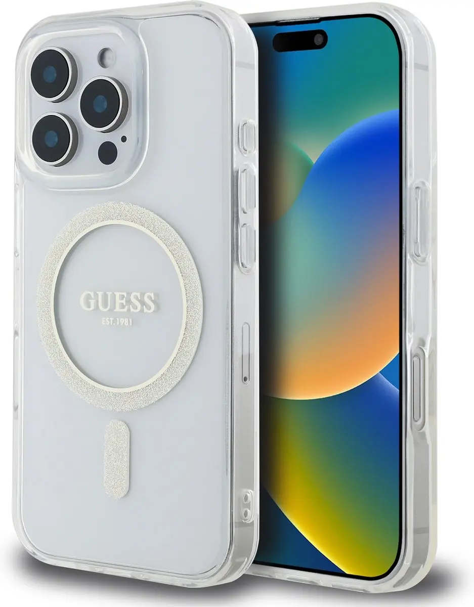 GUESS MagSafe Hoesje iPhone 16 Pro - Transparant - GUHMP16LHFGERET - afbeelding 6 van 6
