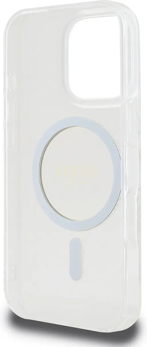 GUESS MagSafe Hoesje iPhone 16 Pro - Transparant - GUHMP16LHFGERET