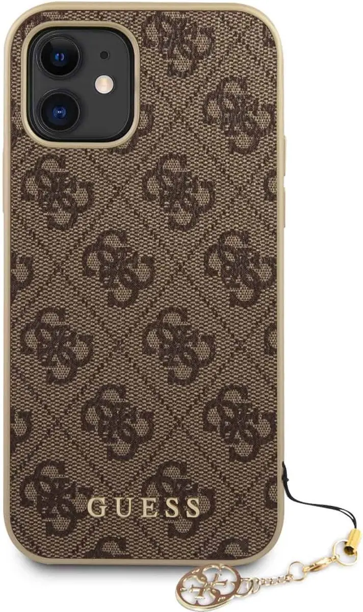 GUESS 4G Charms Hard Case iPhone 12 Mini - Bruin