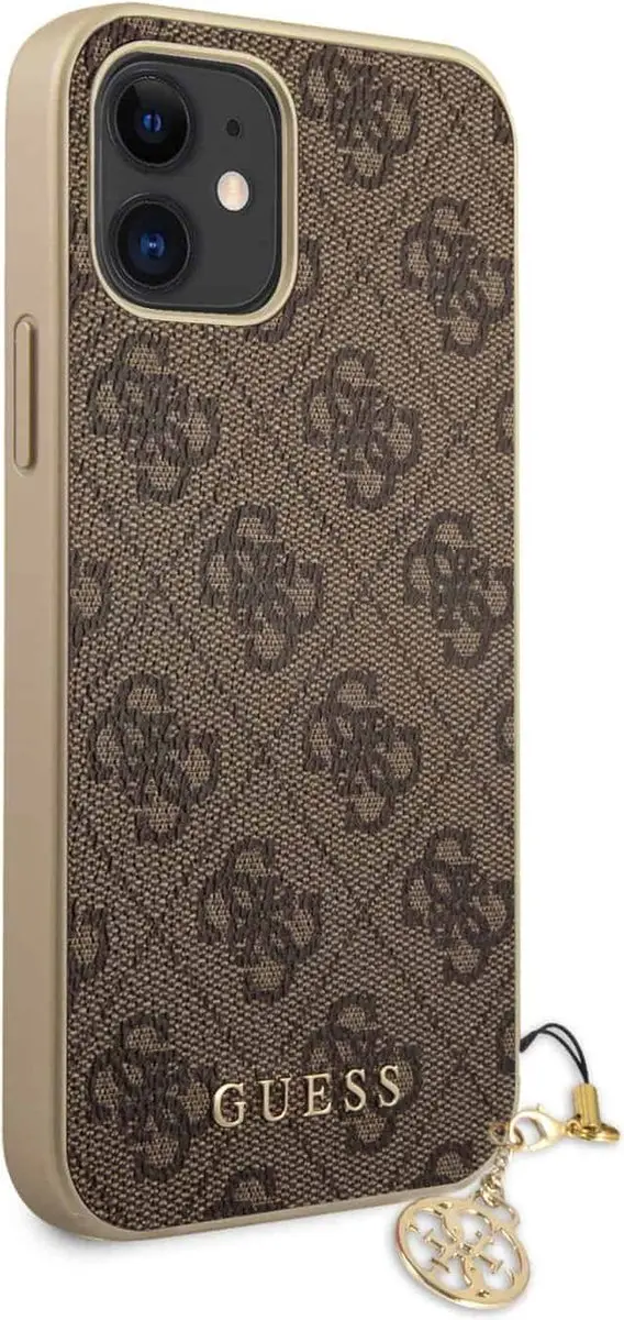 GUESS 4G Charms Hard Case iPhone 12 Mini - Bruin