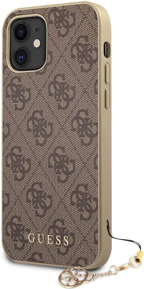 GUESS 4G Charms Hard Case iPhone 12 Mini - Bruin