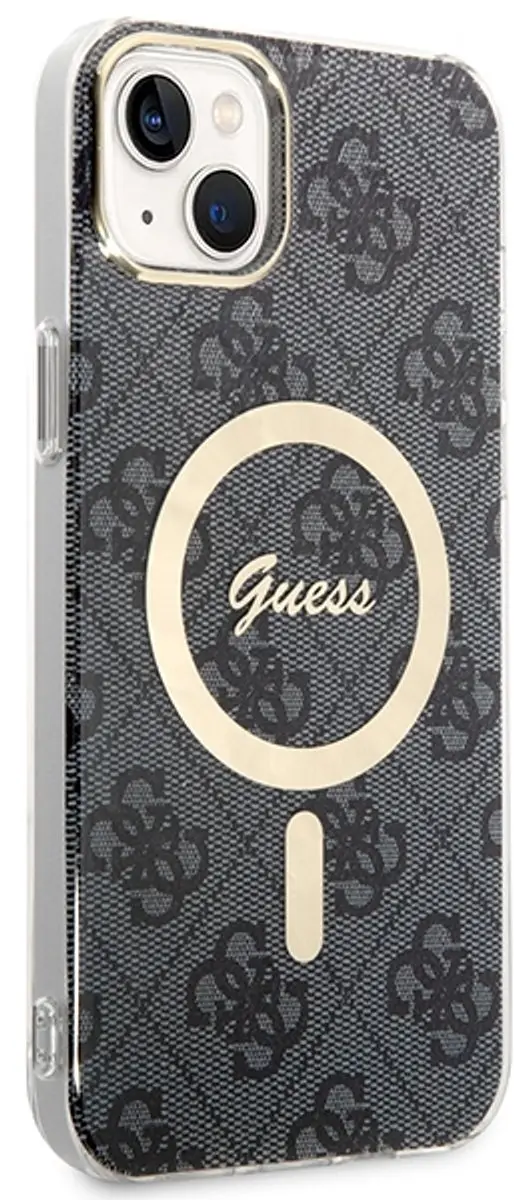 GUESS Hoesje iPhone 14 Plus MagSafe - Zwart