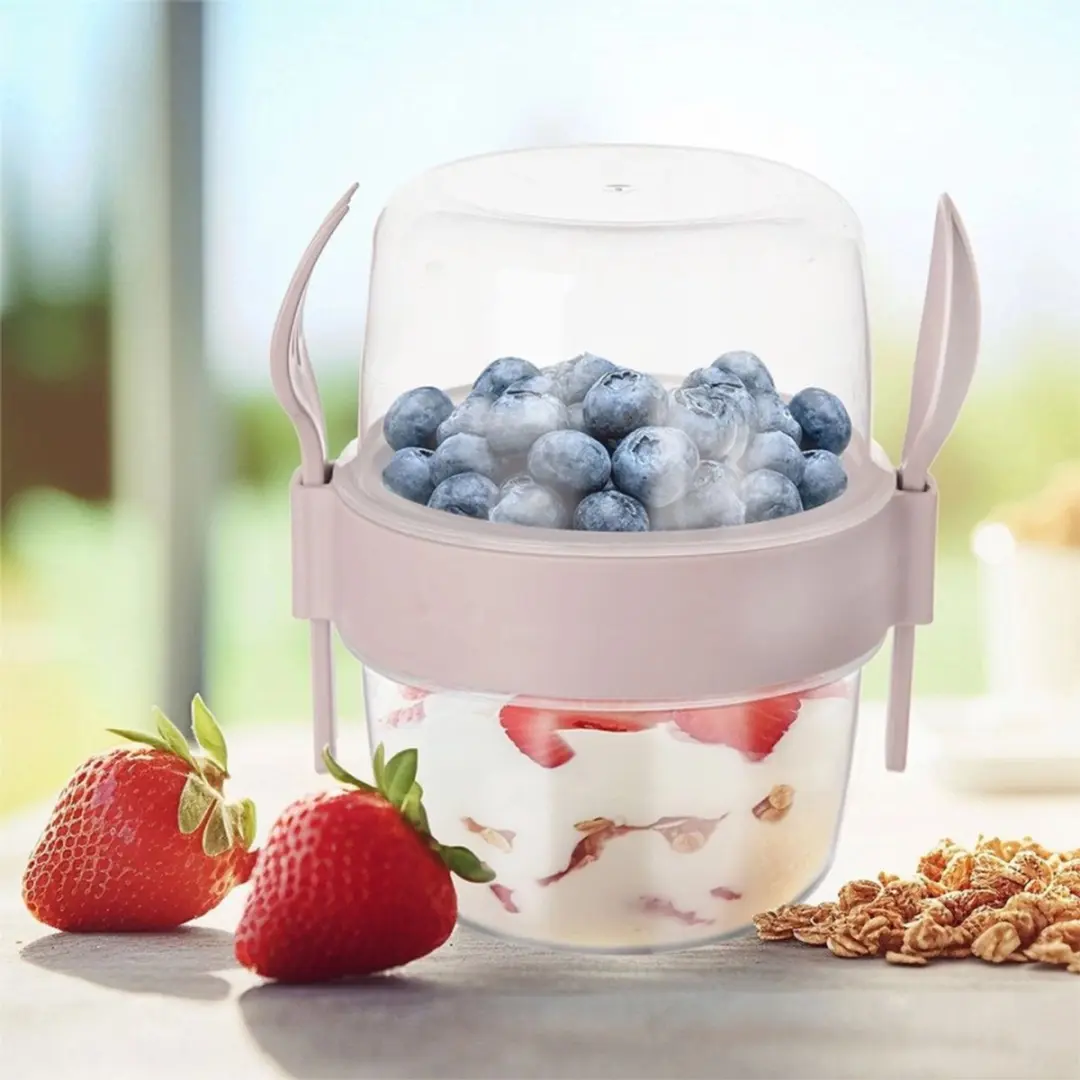 Orion Yoghurtbeker met Lepel 370ml - 3-delig - BPA-vrij