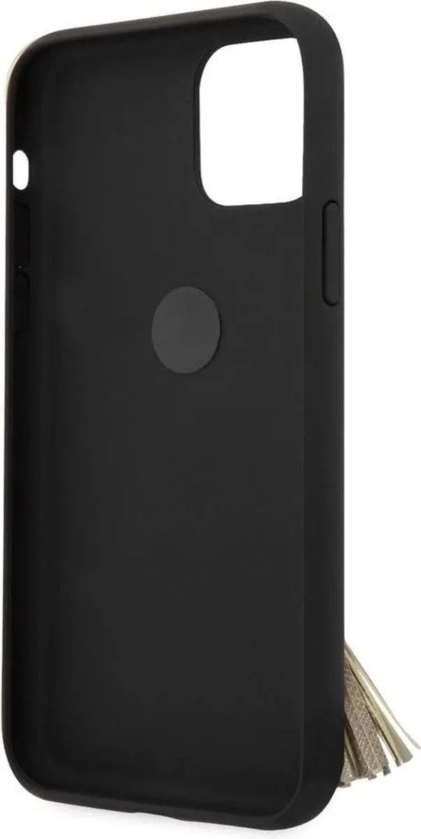 Guess Saffiano iPhone 12 Pro Max Hoesje - Zwart