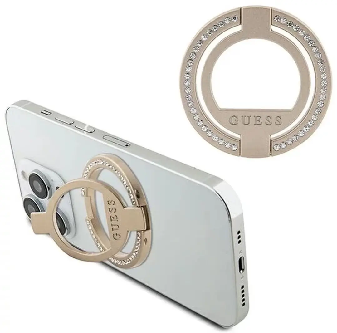 GUESS Magnetic Ring Stand 3666339170370 - MagSafe Houder - Goud