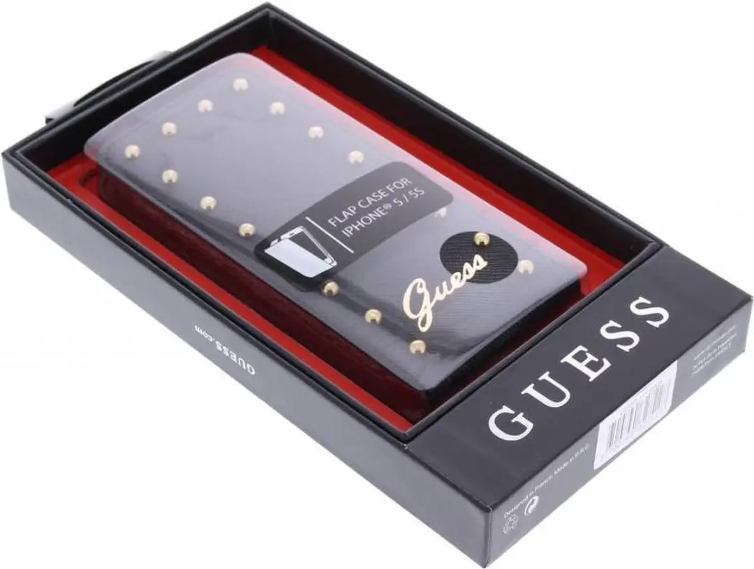 GUESS Studded Flip Case iPhone 5/5s - Zwart