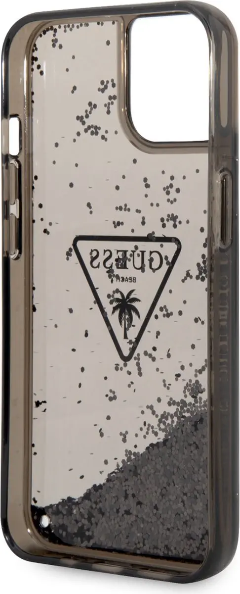 Guess Liquid Glitter Triangle Back Case iPhone 14 Plus - Zwart/Blauw - afbeelding 6 van 6
