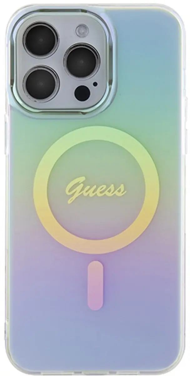GUESS Iridescent Back Case MagSafe - iPhone 15 Pro Max - Turquoise