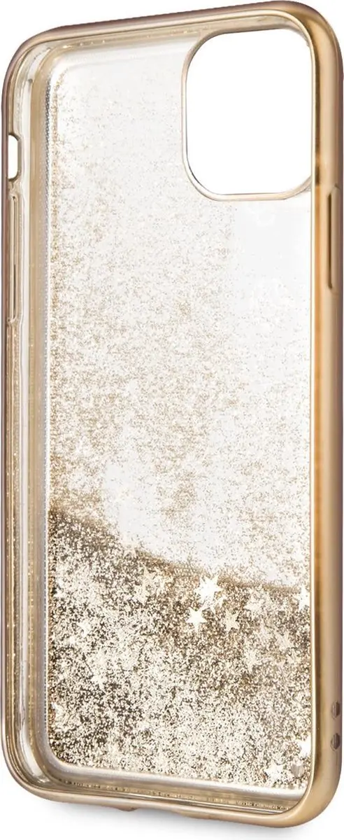 GUESS iPhone 11 Pro TPU Kunstleer Hoesje S212-2 - Goud