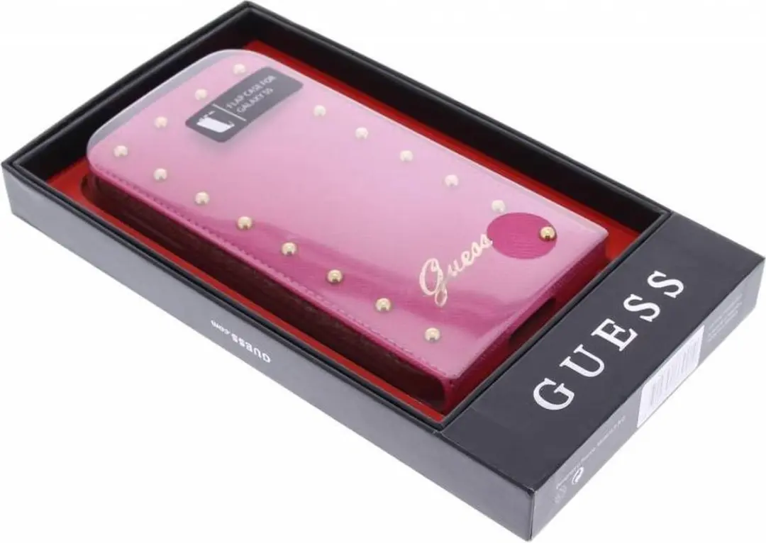 GUESS Galaxy S5 Studded Collection Flip Case - Roze - afbeelding 6 van 6