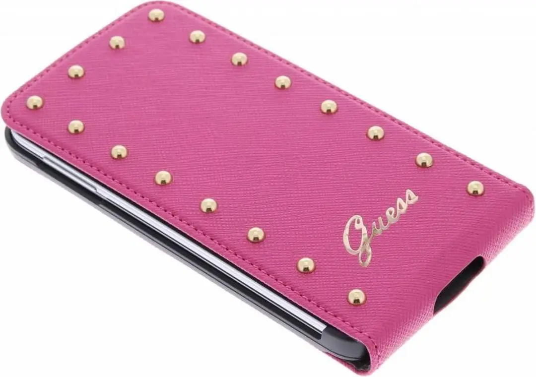 GUESS Galaxy S5 Studded Collection Flip Case - Roze