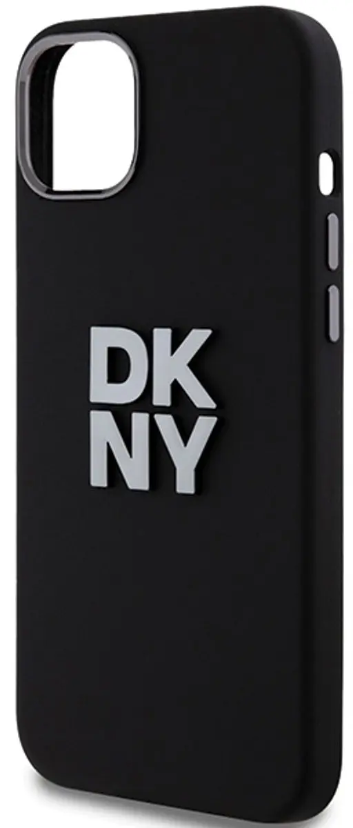 DKNY Silicone Back Case Apple iPhone 15 Plus - Zwart