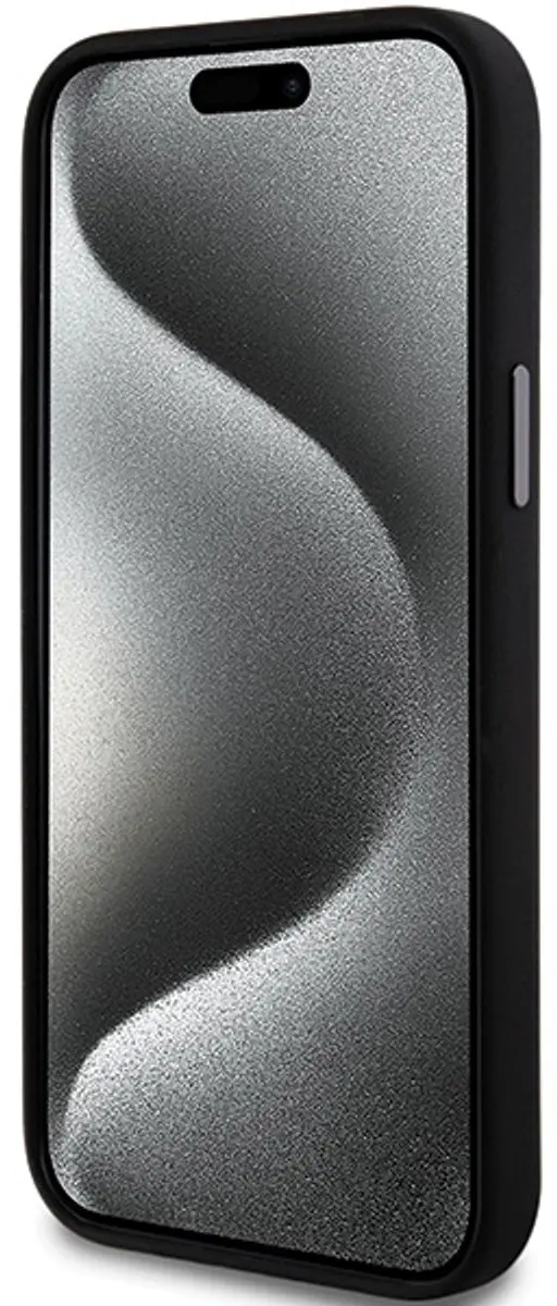 DKNY Silicone Back Case Apple iPhone 15 Plus - Zwart