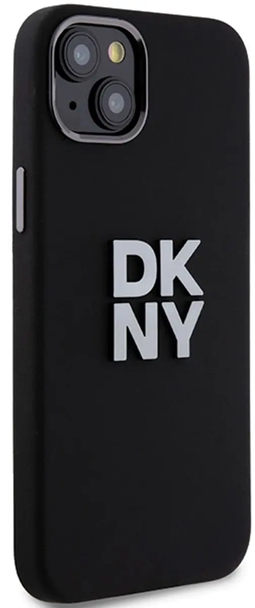DKNY Silicone Back Case Apple iPhone 15 Plus - Zwart