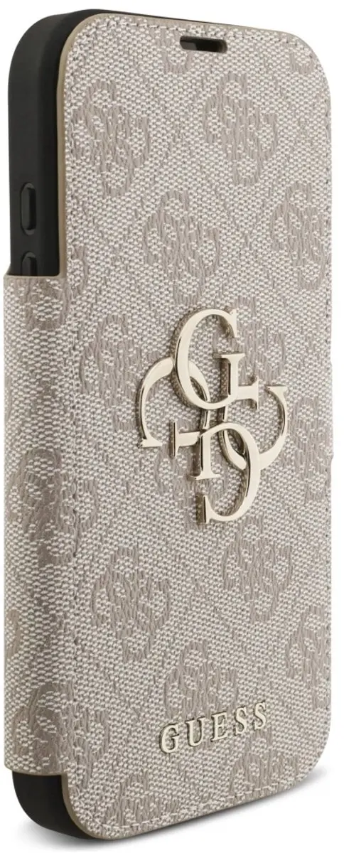 GUESS 4G Big Metal Logo Book Wallet Case - iPhone 17 Pro - Roze