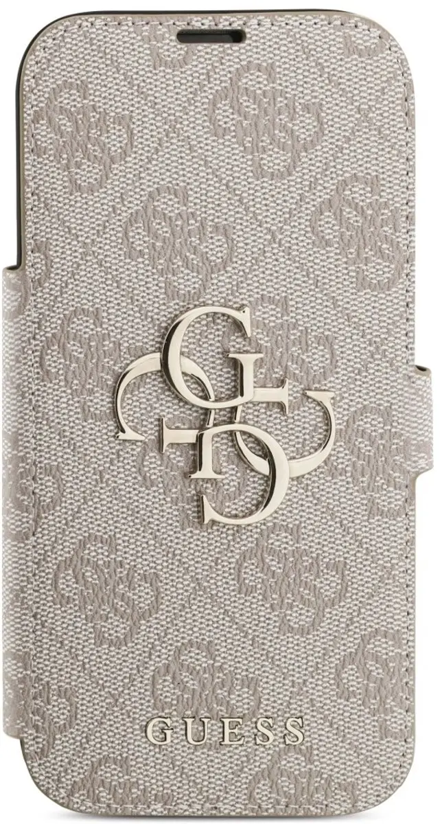 GUESS 4G Big Metal Logo Book Wallet Case - iPhone 17 Pro - Roze