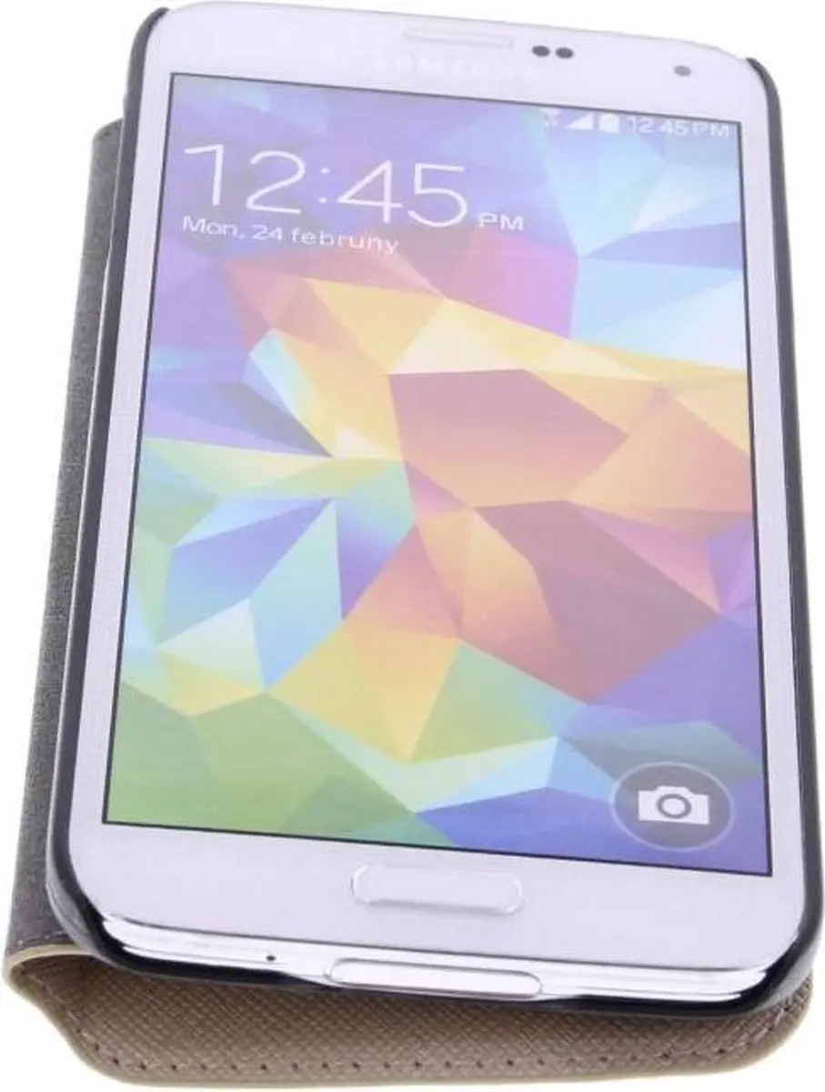 GUESS Galaxy S5 Hoesje - Kunstleer Wit - GUFLBKS5TOC