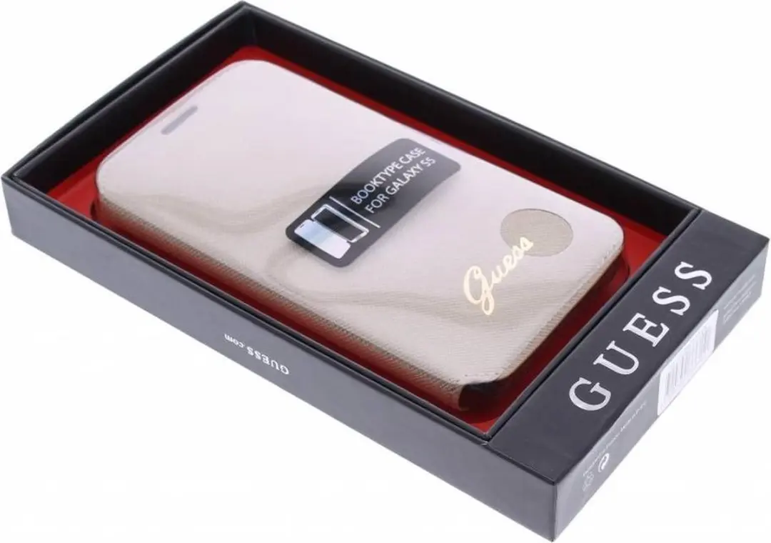 GUESS Galaxy S5 Hoesje - Kunstleer Wit - GUFLBKS5TOC - afbeelding 6 van 6