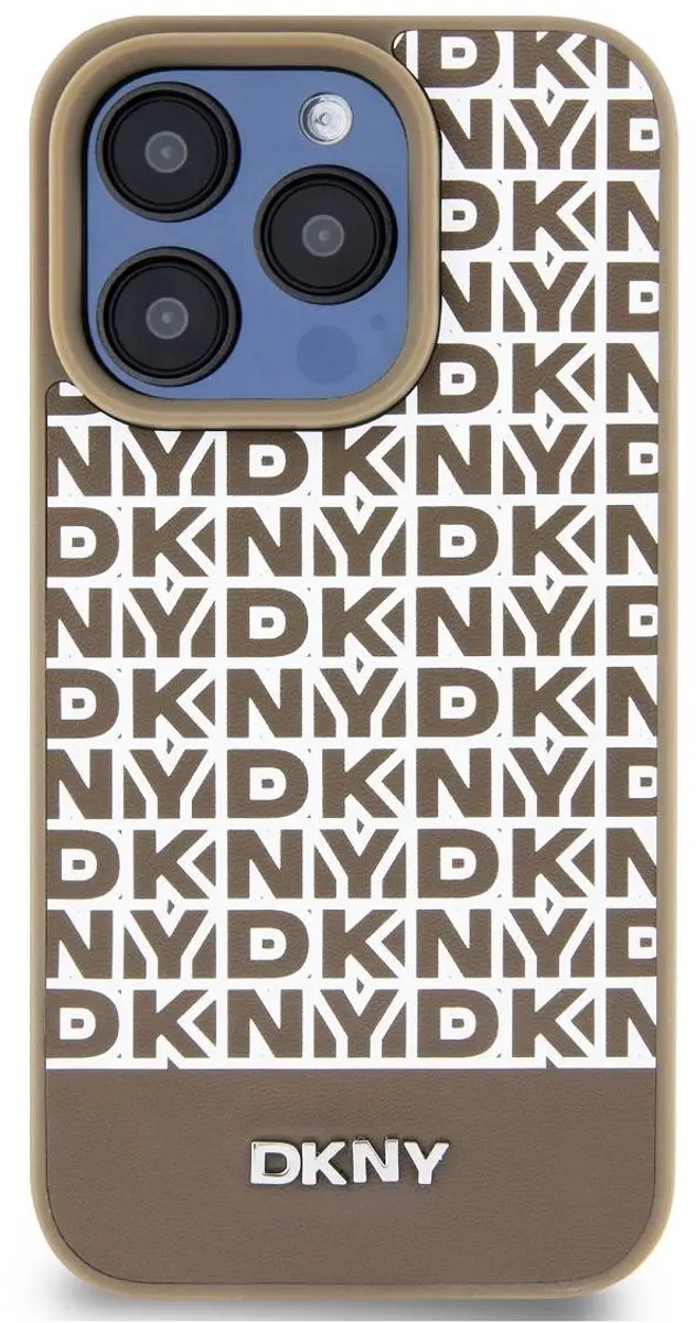 DKNY Repeat Bottom Stripe Back Case - iPhone 14 Pro MagSafe - Bruin - afbeelding 6 van 6