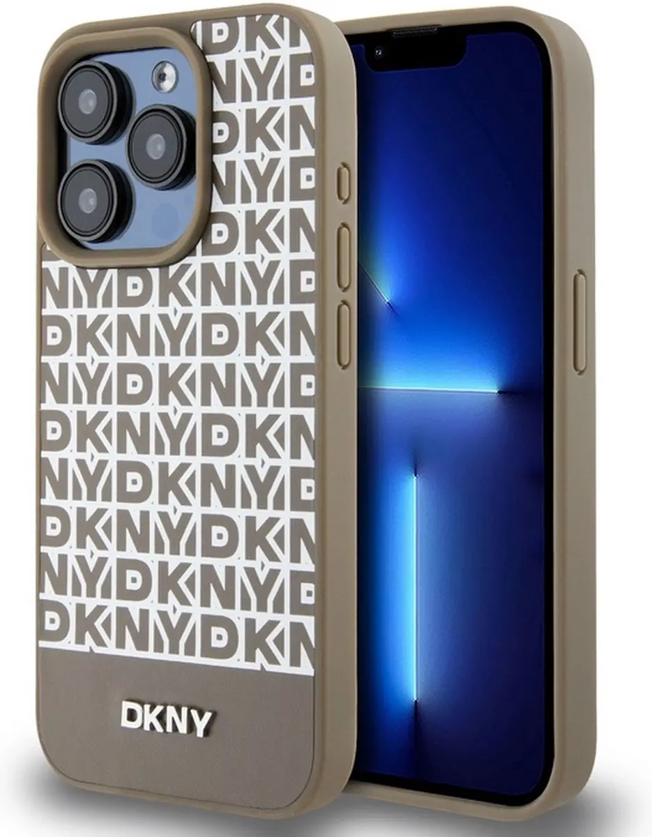 DKNY Repeat Bottom Stripe Back Case - iPhone 14 Pro MagSafe - Bruin