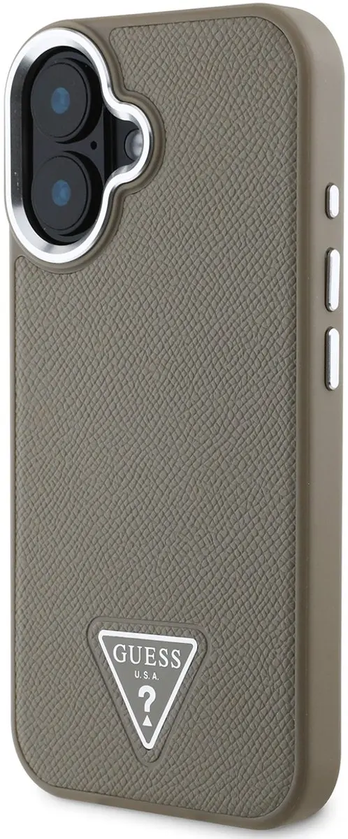 GUESS Hoesje iPhone 16 Anti-Shock Bruin - GUHMP16SPGTSPSW