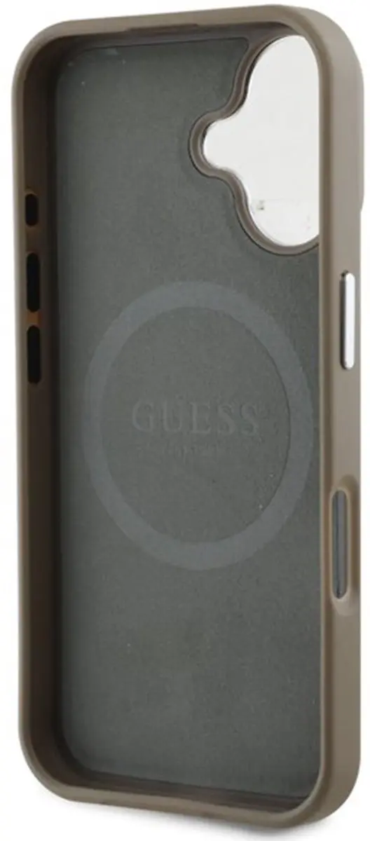 GUESS Hoesje iPhone 16 Anti-Shock Bruin - GUHMP16SPGTSPSW