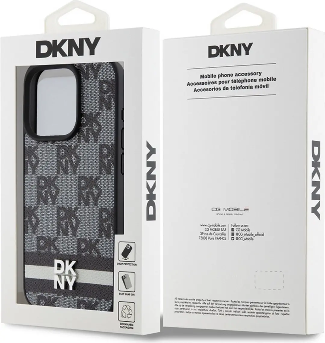 DKNY DKHCP15LPCPTSSK Hoesje iPhone 15 Pro - Zwart