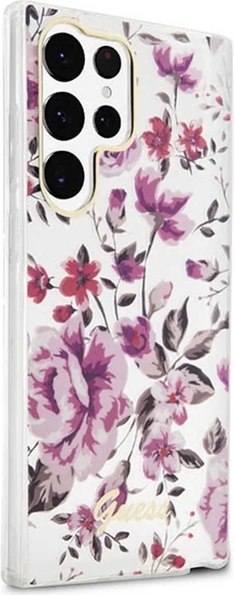 GUESS Flower Back Case - Samsung Galaxy S23 Ultra - Wit - afbeelding 3 van 6
