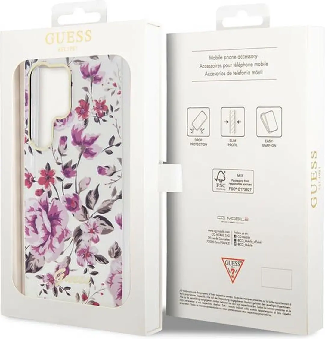 GUESS Flower Back Case - Samsung Galaxy S23 Ultra - Wit - afbeelding 4 van 6
