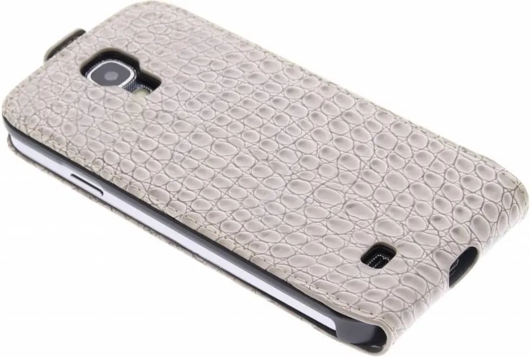 GUESS GUFLS4CRB Hoesje - Samsung Galaxy S4 - Beige Kunstleer