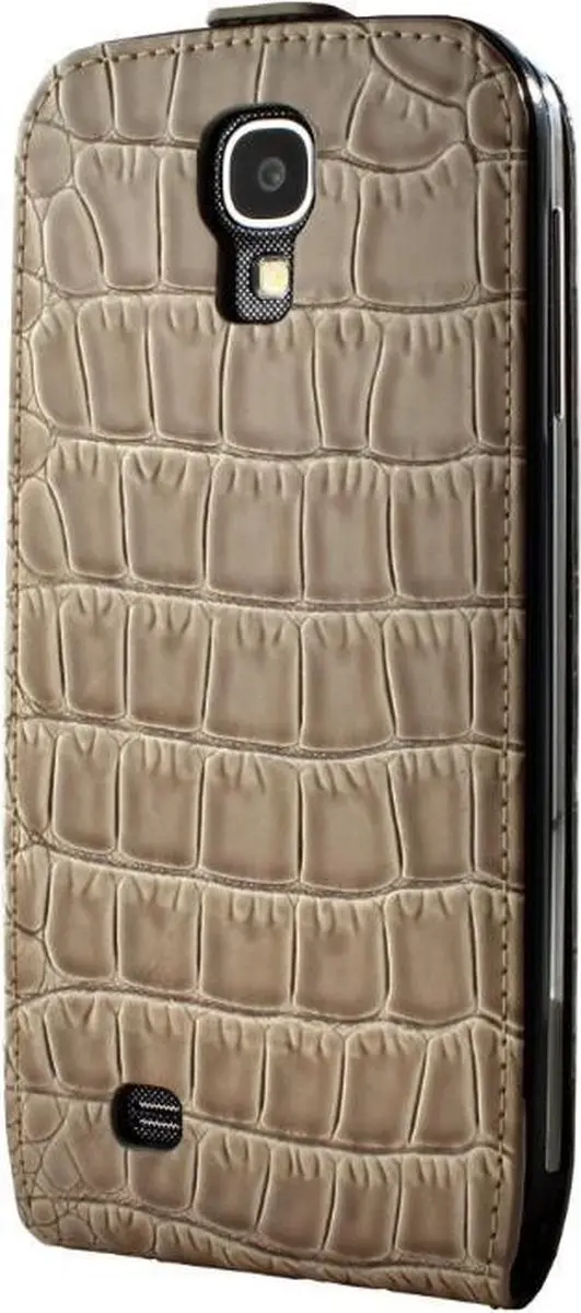 GUESS GUFLS4CRB Hoesje - Samsung Galaxy S4 - Beige Kunstleer