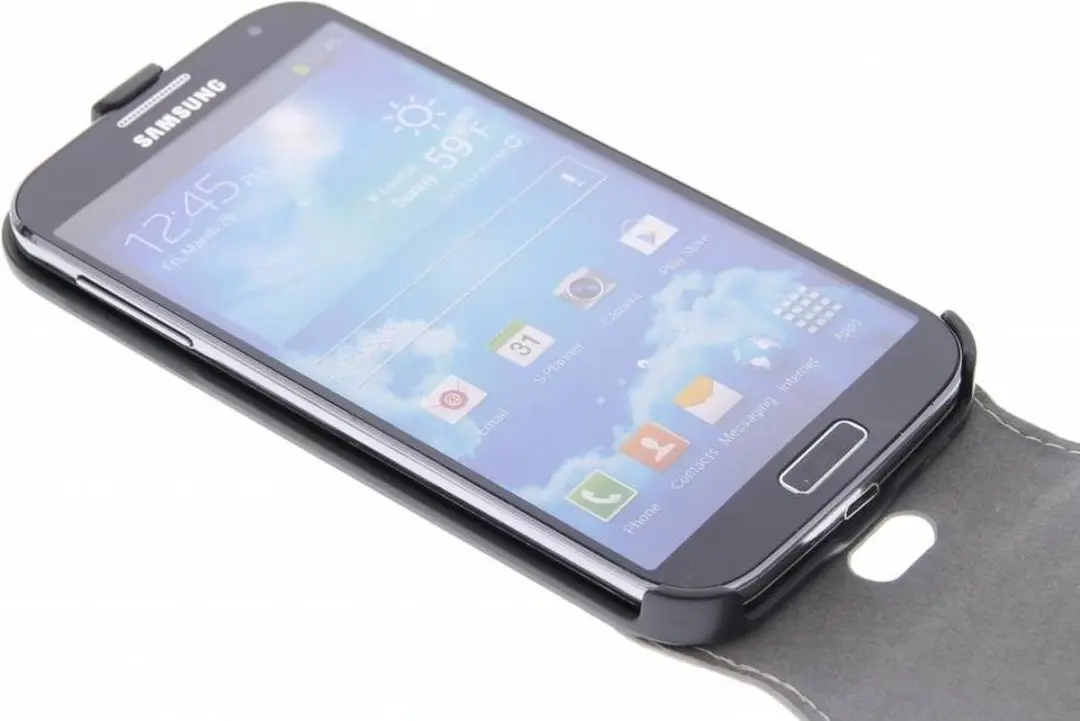GUESS GUFLS4CRB Hoesje - Samsung Galaxy S4 - Beige Kunstleer