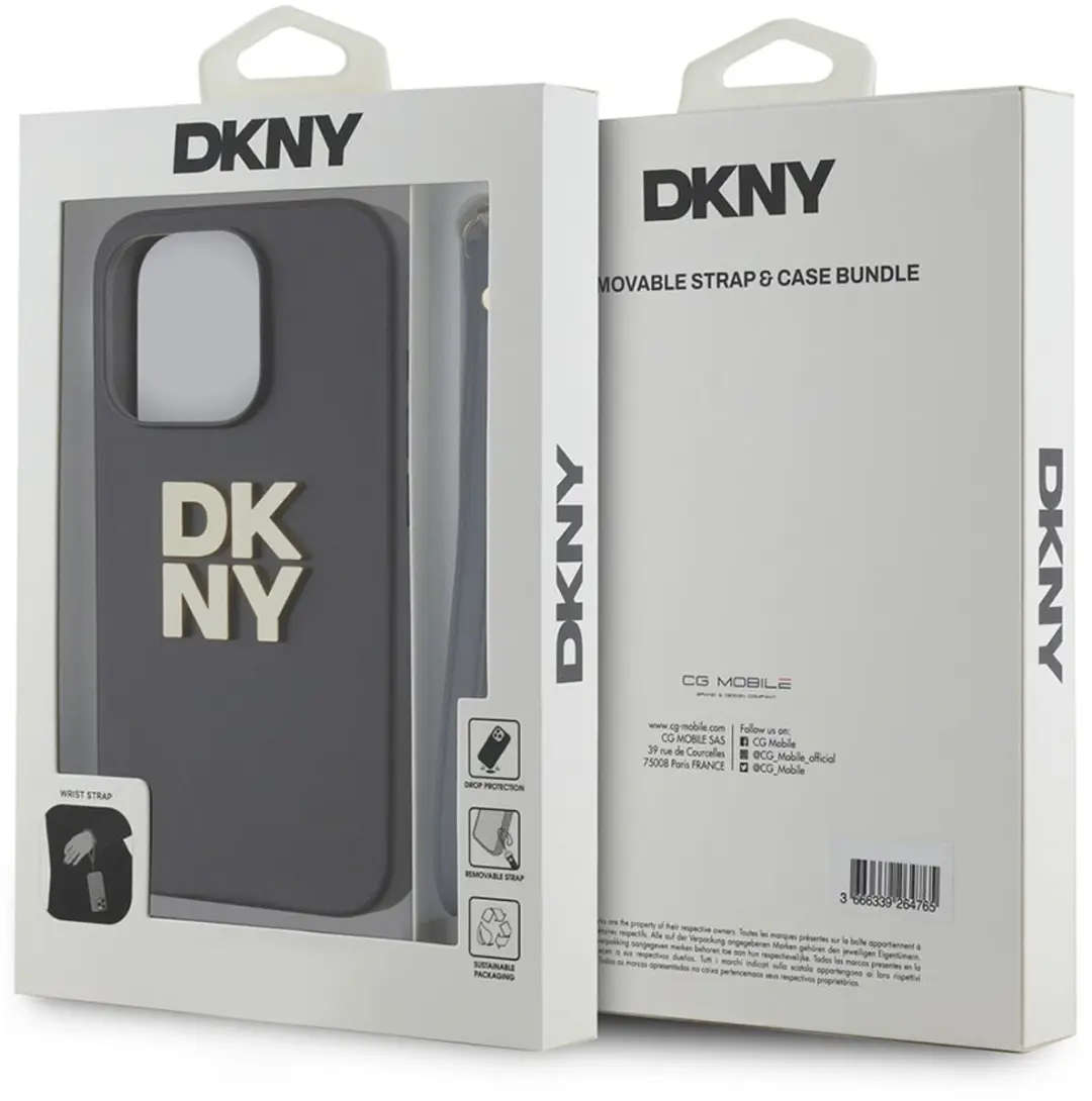 DKNY Hoesje iPhone 14 Pro - Zwart - DKHCP14LPBSWSK