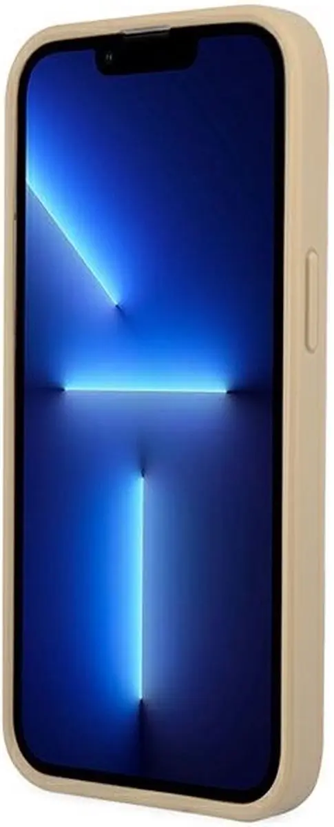 GUESS Saffiano Triangle Back Case - iPhone 13 Beige - afbeelding 6 van 6