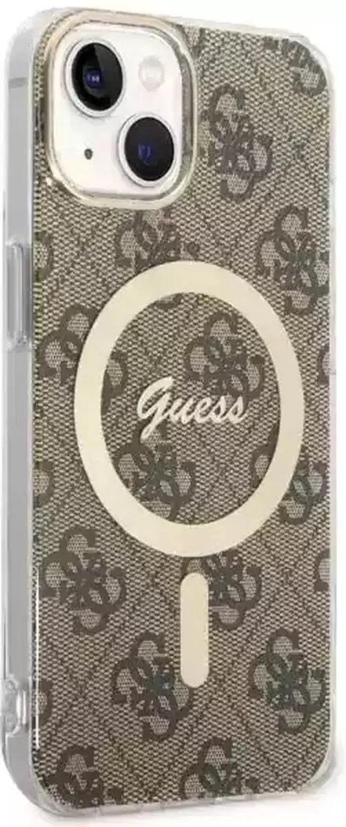GUESS 4G Back Case MagSafe iPhone 14 - Bruin