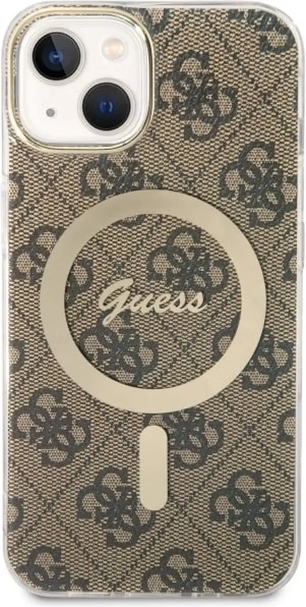GUESS 4G Back Case MagSafe iPhone 14 - Bruin